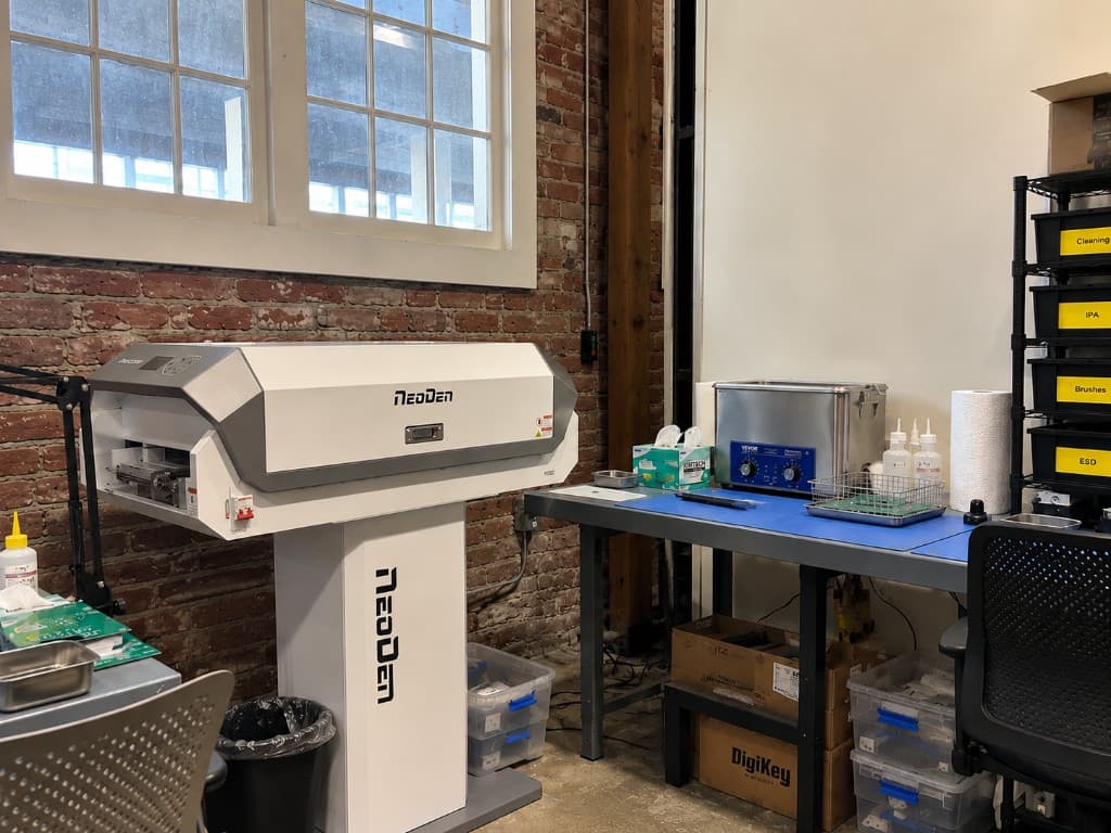 Reflow oven at the Axal shop in San Francisco